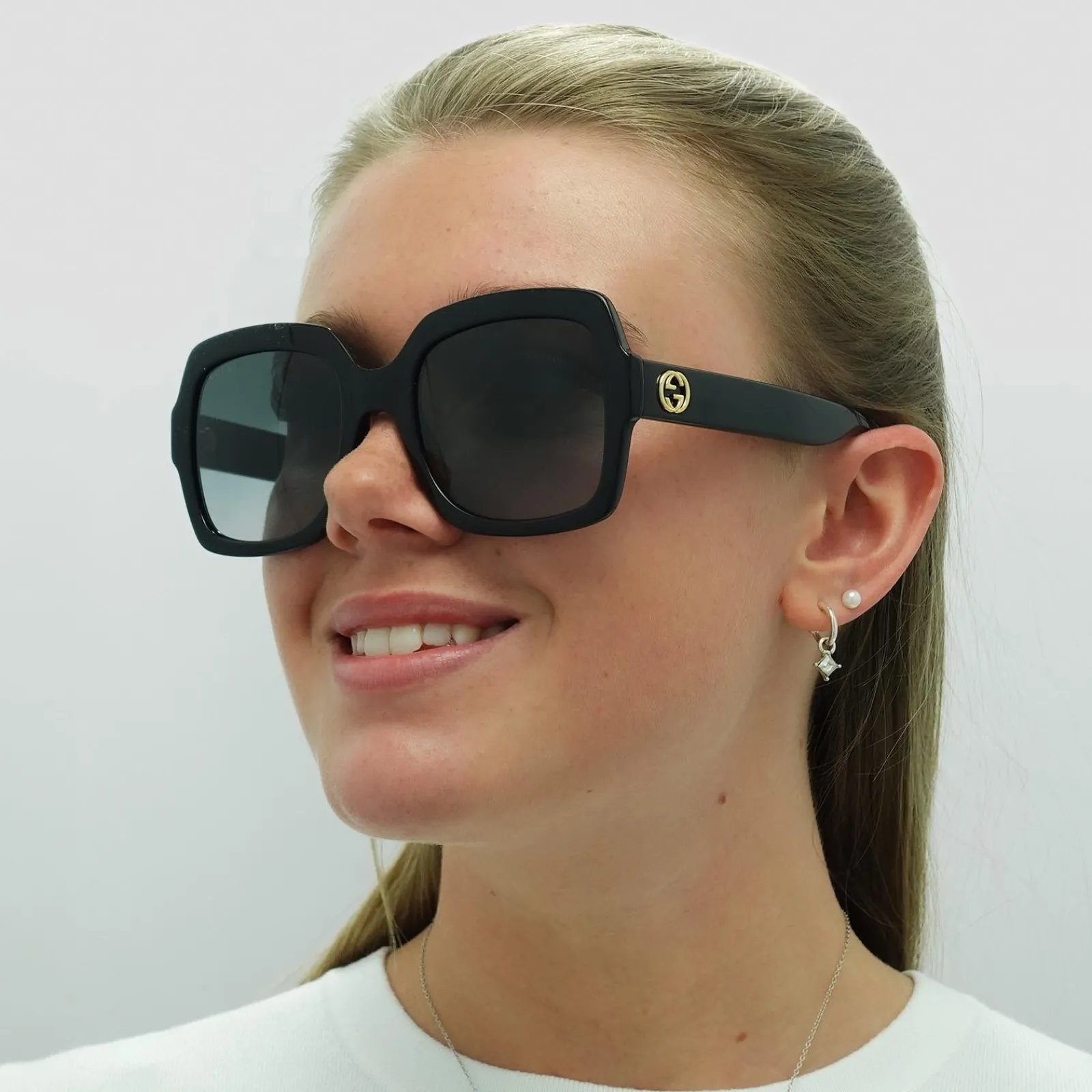 Gucci Gucci|Square^Sunglasses GG0036SN 001 Black Grey Gradient