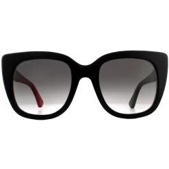 Gucci Gucci|Cat-Eye^Sunglasses GG0163SN 003 Black with Red and Green Brown Gradient