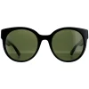 Gucci Gucci|Cat-Eye^Sunglasses GG0035SN 002 Black With Green and Red Glitter Green