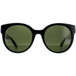 Gucci Gucci|Cat-Eye^Sunglasses GG0035SN 002 Black With Green and Red Glitter Green