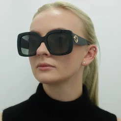 Gucci Gucci|Square^Sunglasses GG0141SN 001 Black Grey Gradient