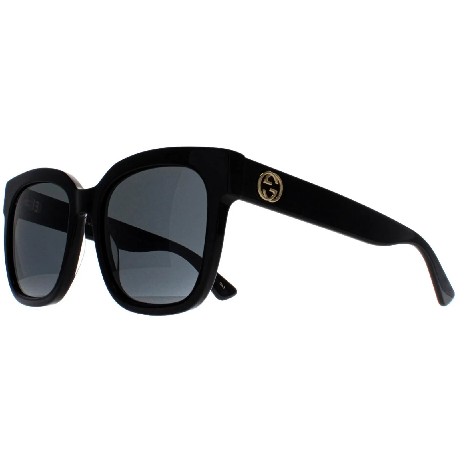 Gucci Gucci|Square^Sunglasses GG0034SN 001 Black Grey