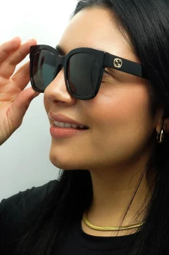 Gucci Gucci|Square^Sunglasses GG0034SN 001 Black Grey