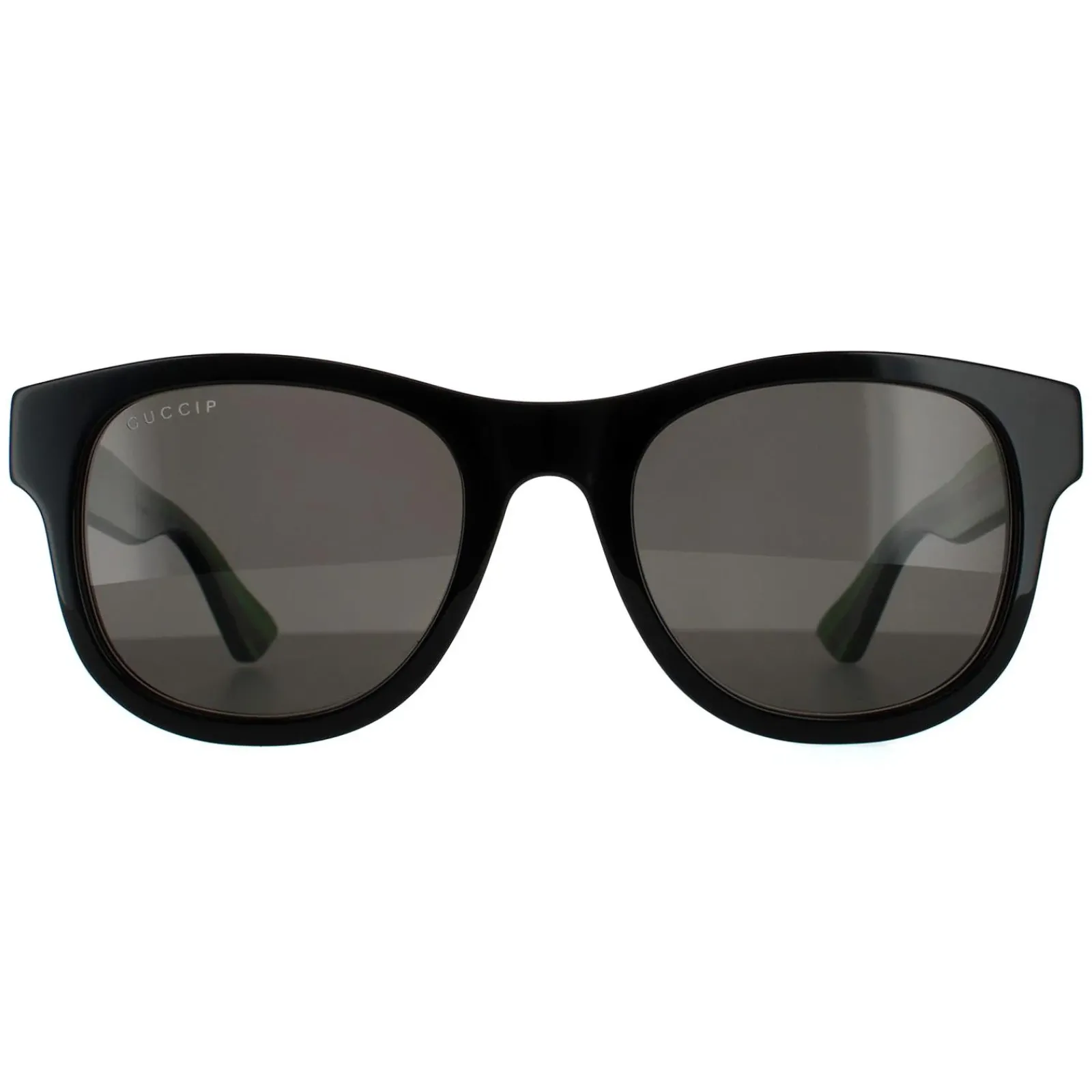 Gucci Gucci|Rectangle^Sunglasses GG0003SN 006 Black Green Grey Grey