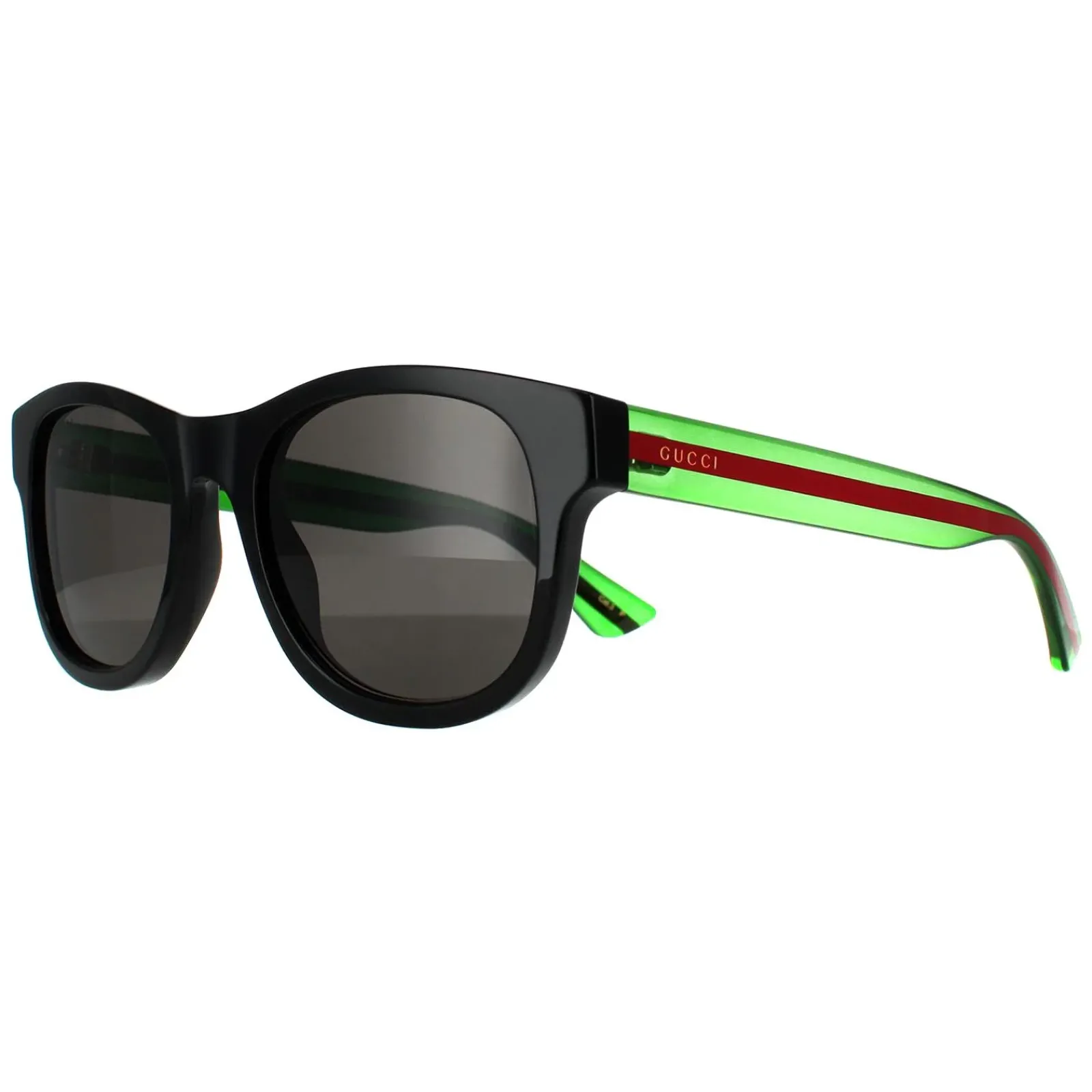 Gucci Gucci|Rectangle^Sunglasses GG0003SN 006 Black Green Grey Grey