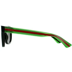 Gucci Gucci|Rectangle^Sunglasses GG0003SN 006 Black Green Grey Grey