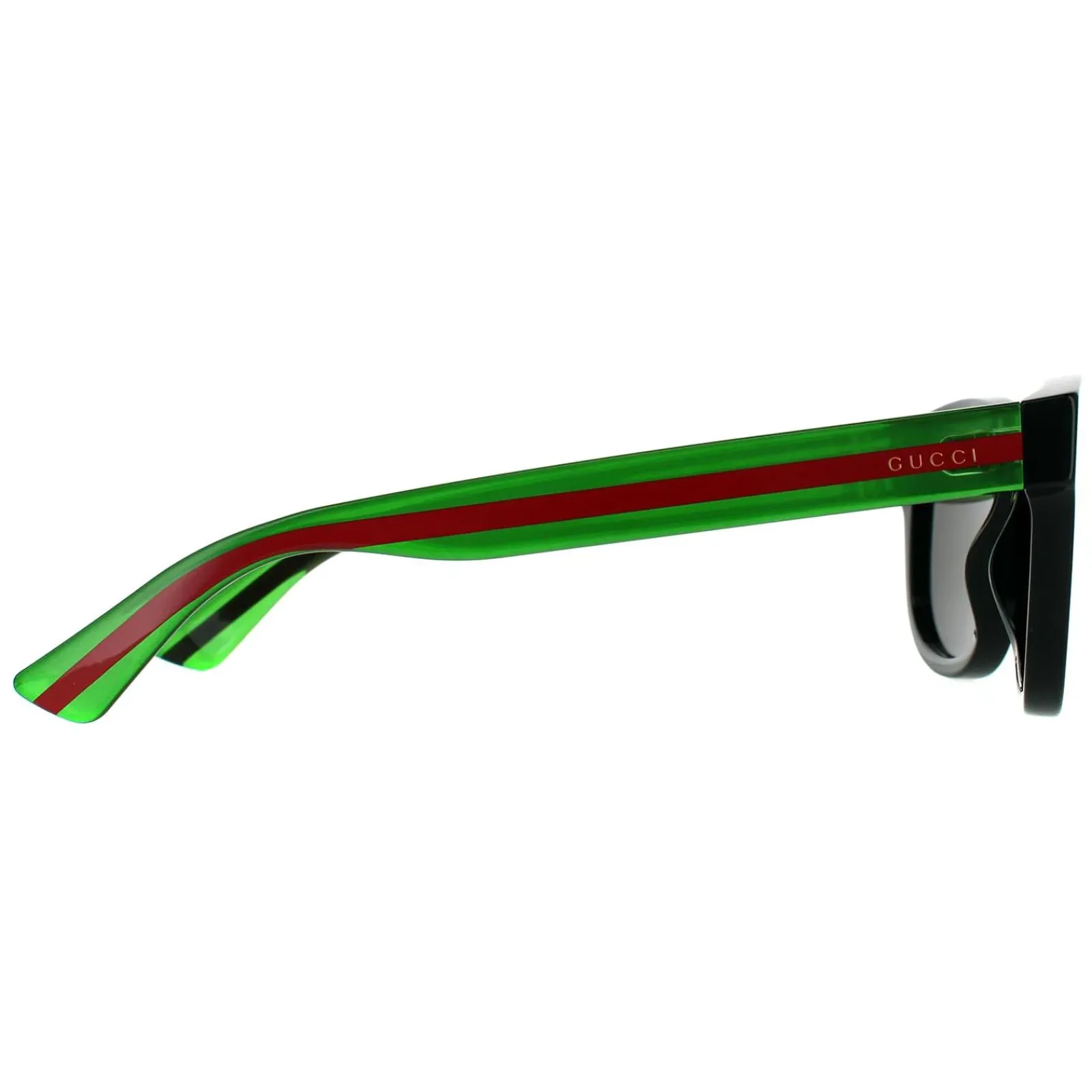 Gucci Gucci|Rectangle^Sunglasses GG0003SN 006 Black Green Grey Grey