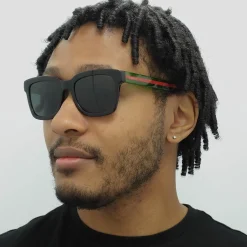 Gucci Gucci|Rectangle^Sunglasses GG0001SN 003 Havana Green Grey Grey