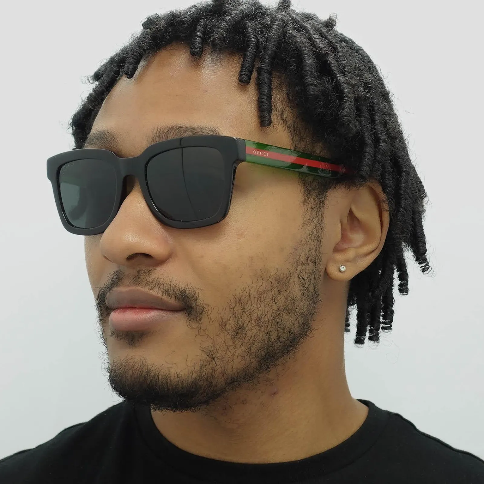 Gucci Gucci|Rectangle^Sunglasses GG0001SN 003 Havana Green Grey Grey