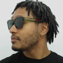 Gucci Gucci|Rectangle^Sunglasses GG0001SN 003 Havana Green Grey Grey