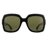 Gucci Gucci|Square^Sunglasses GG0036SN Black Green Glitter and Red Green