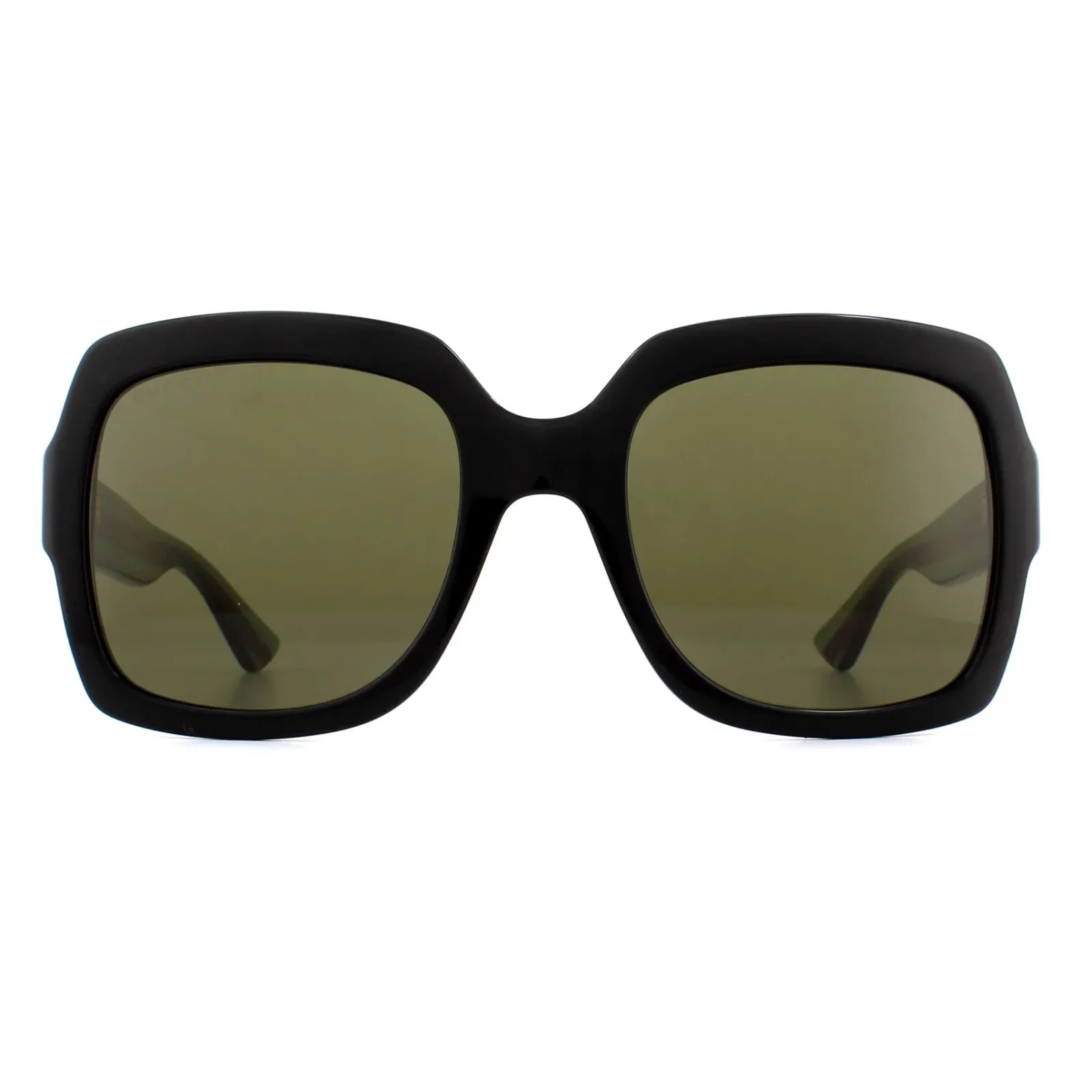 Gucci Gucci|Square^Sunglasses GG0036SN Black Green Glitter and Red Green