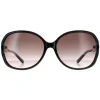 Gucci Gucci|Butterfly^Sunglasses 0076S 002 Black Gold Grey Gradient