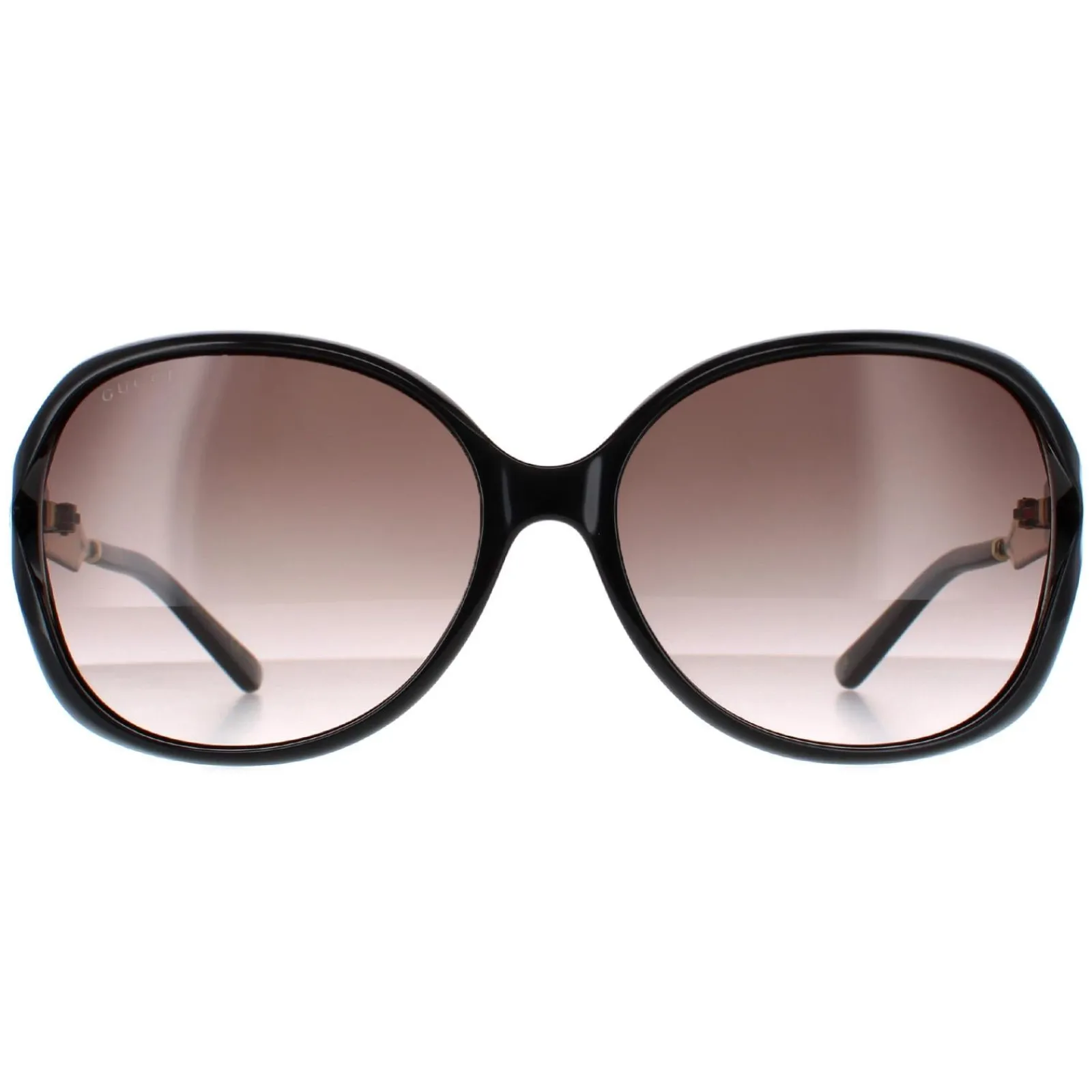 Gucci Gucci|Butterfly^Sunglasses 0076S 002 Black Gold Grey Gradient