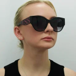 Guess Guess|Cat-Eye^Sunglasses GF6118 01B Shiny Black Smoke Gradient