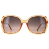 Guess Guess|Oval^Sunglasses GF0396 57B Shiny Beige Smoke Gradient