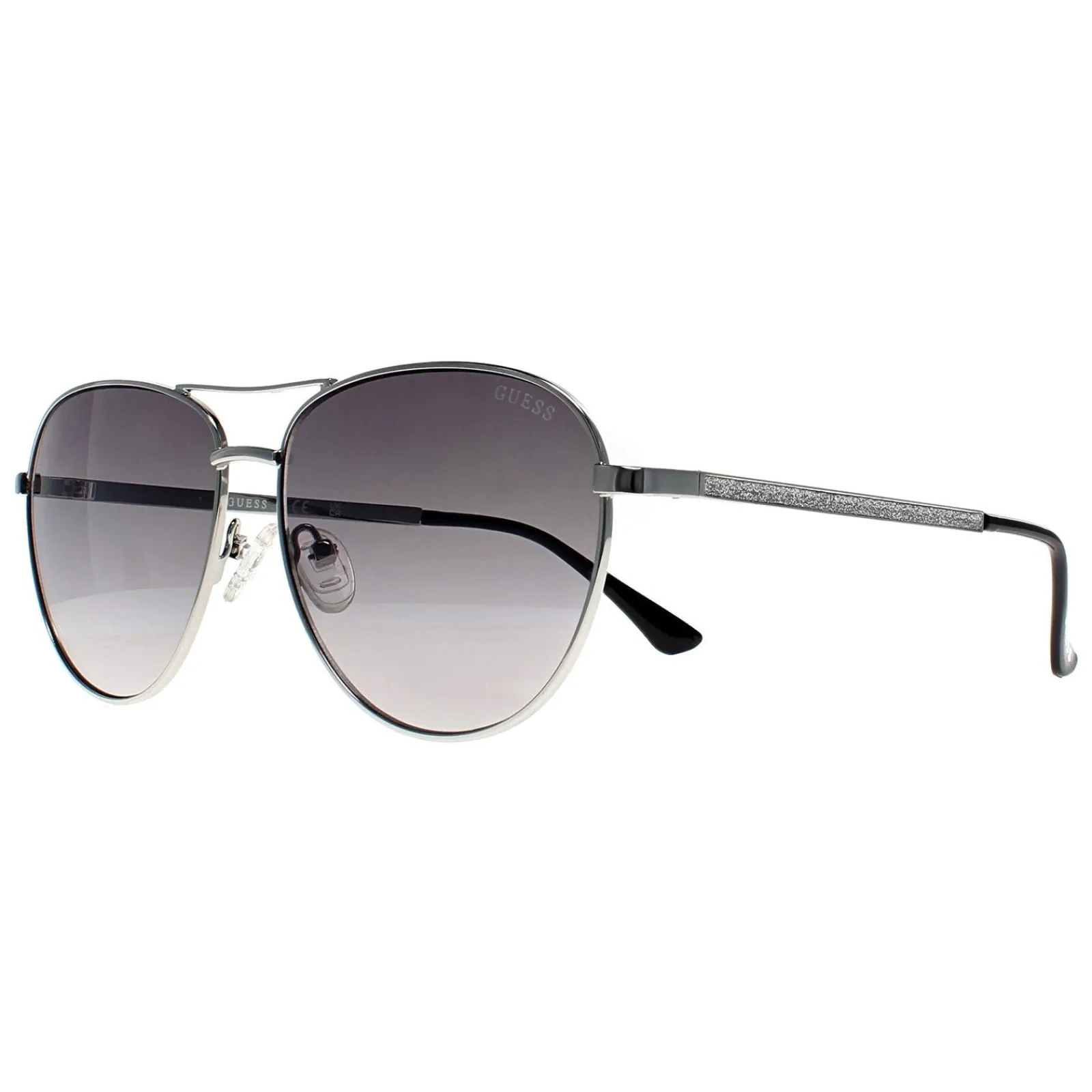 Guess Guess|Aviator^Sunglasses GF6157 10B Shiny Light Nickeltin Grey Gradient