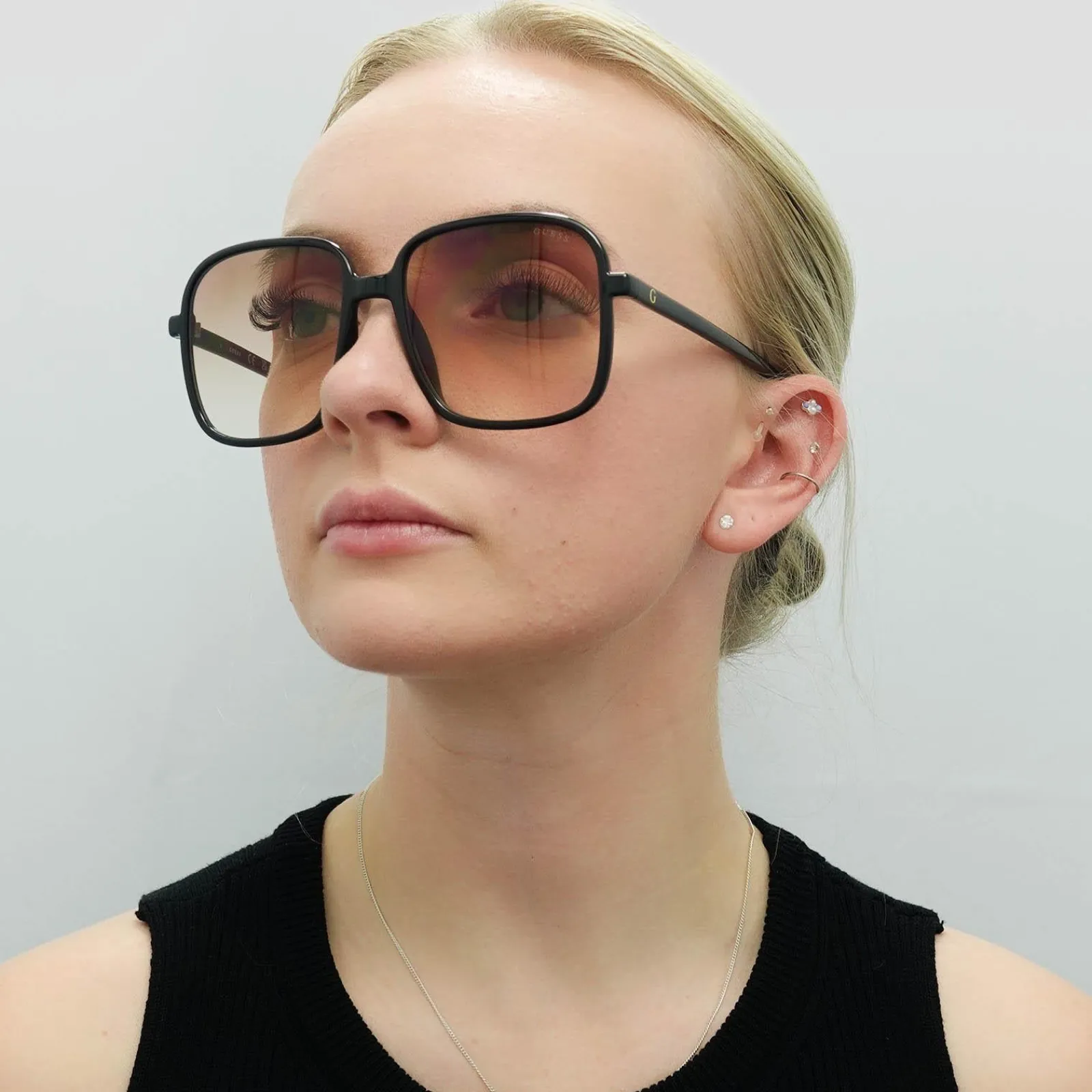 Guess Guess|Square^Sunglasses GF6146 01F Black Brown Gradient