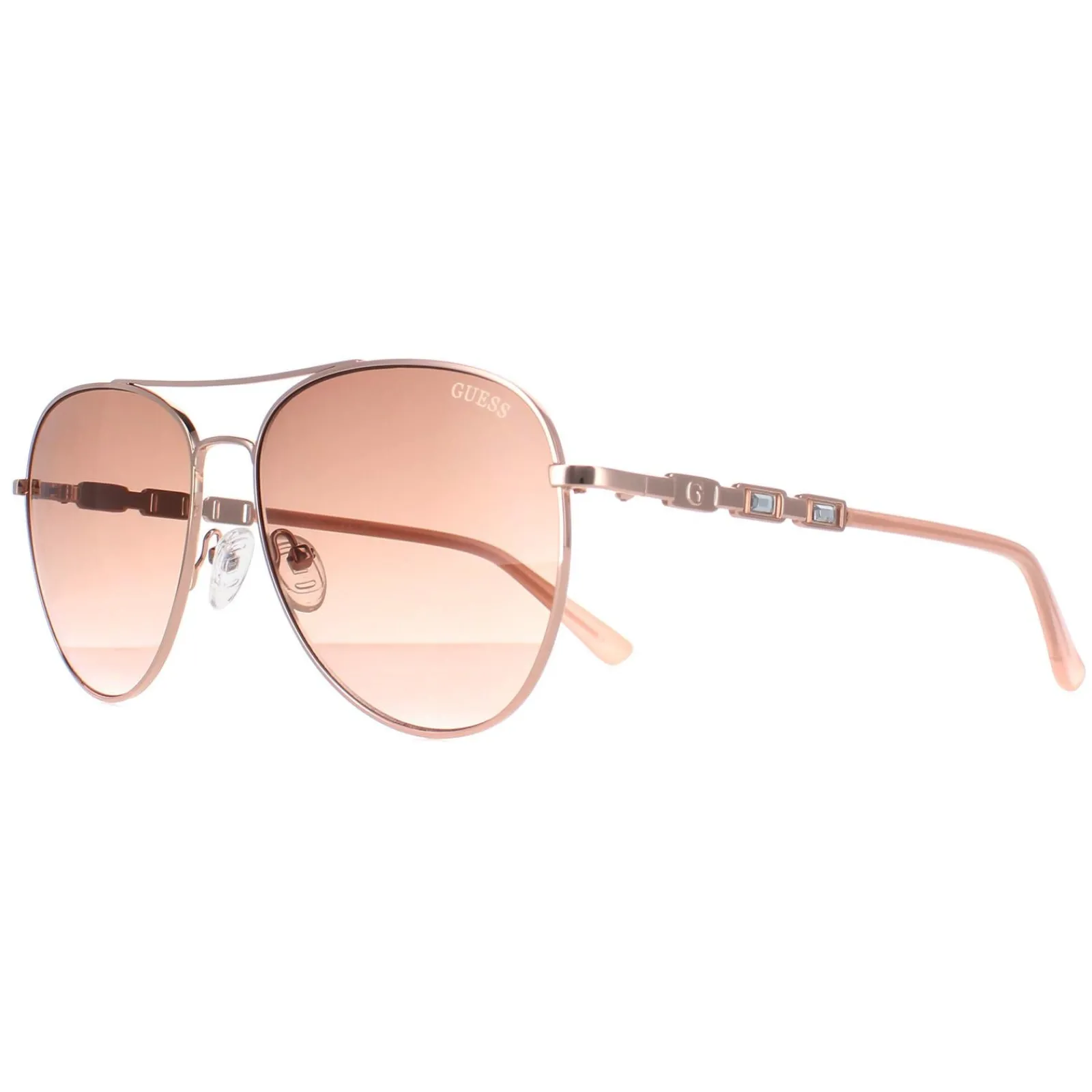 Guess Guess|Aviator^Sunglasses GF6143 28F Shiny Rose Gold Brown Gradient
