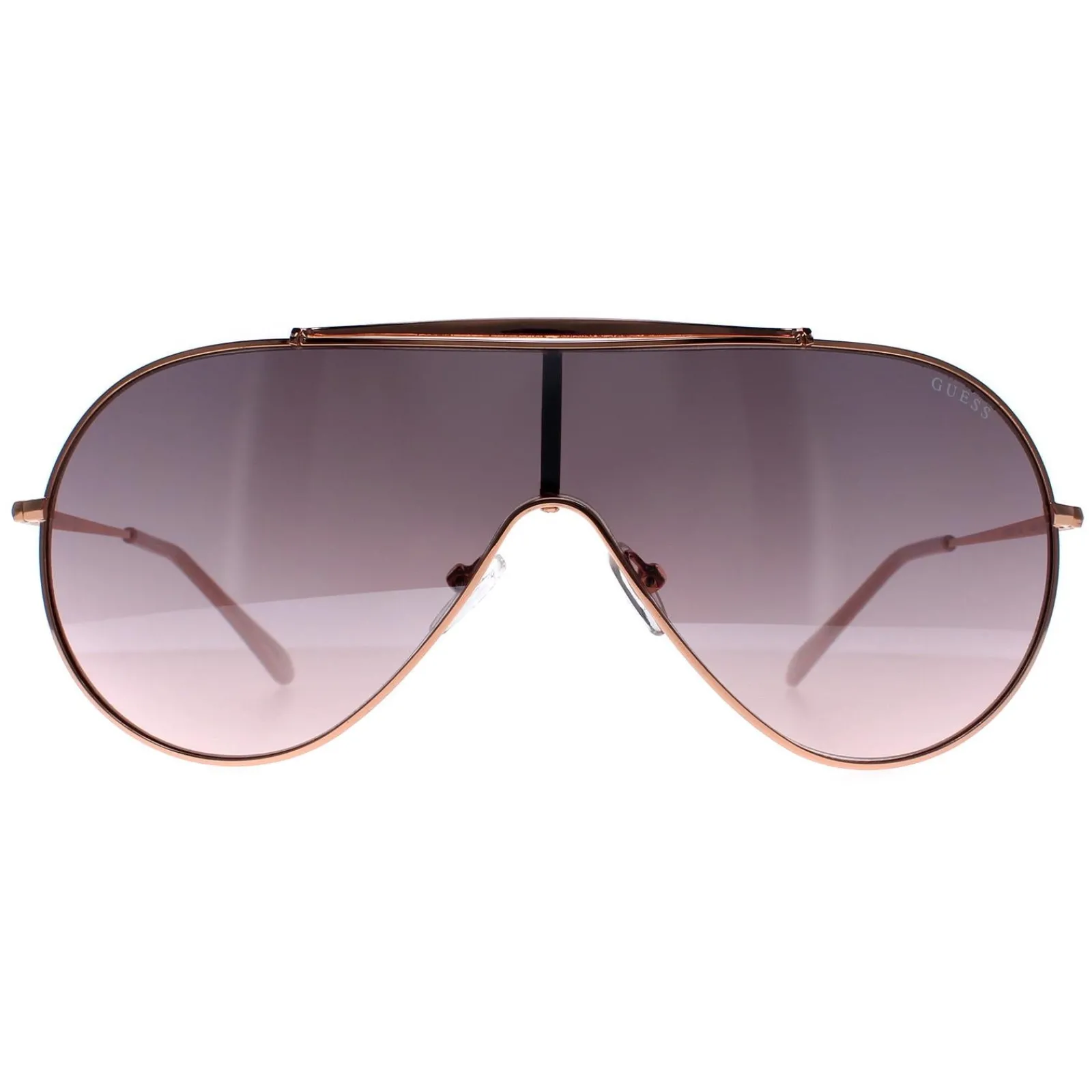 Guess Guess|Shield^Sunglasses GF0370 28U Rose Gold Silver Mirrored