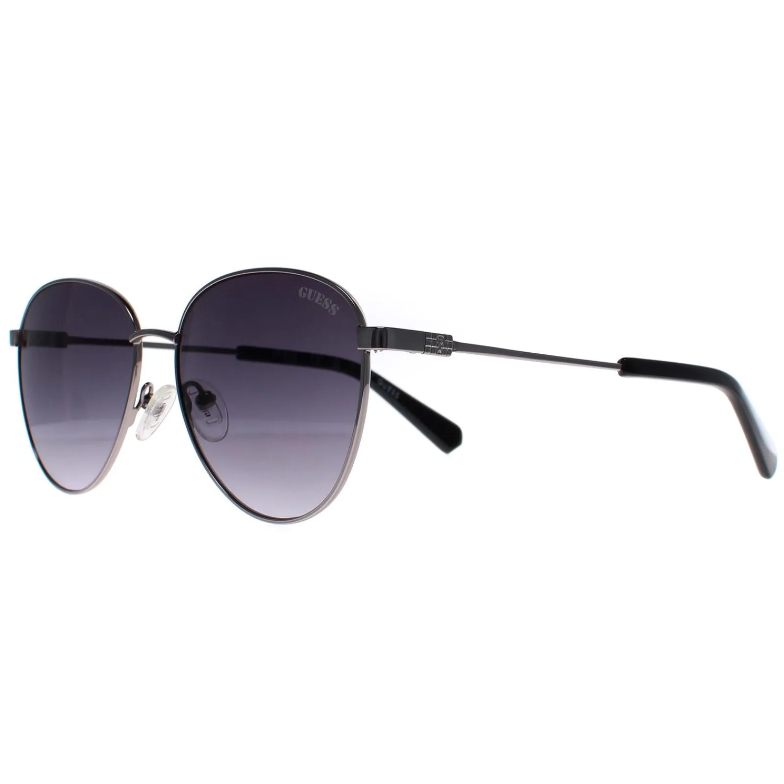 Guess Guess|Round^Sunglasses GU8257 08B Shiny Gunmetal Smoke Gradient