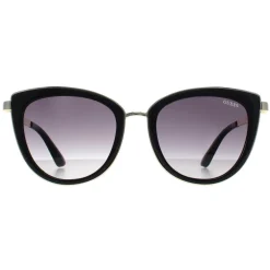 Guess Guess|Cat-Eye^Sunglasses GU7491 01B Shiny Black Gold Grey Gradient