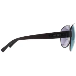 Guess Aviator^Sunglasses GU6830 02Q Black Grey Mirror