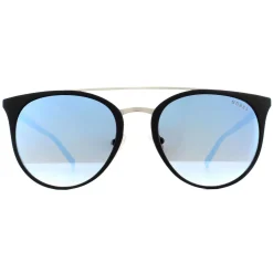 Guess Guess|Round^Sunglasses GU3021 05X Black Blue Blue Mirror