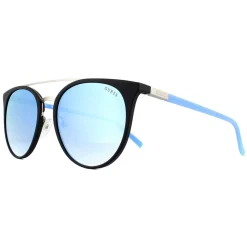 Guess Guess|Round^Sunglasses GU3021 05X Black Blue Blue Mirror