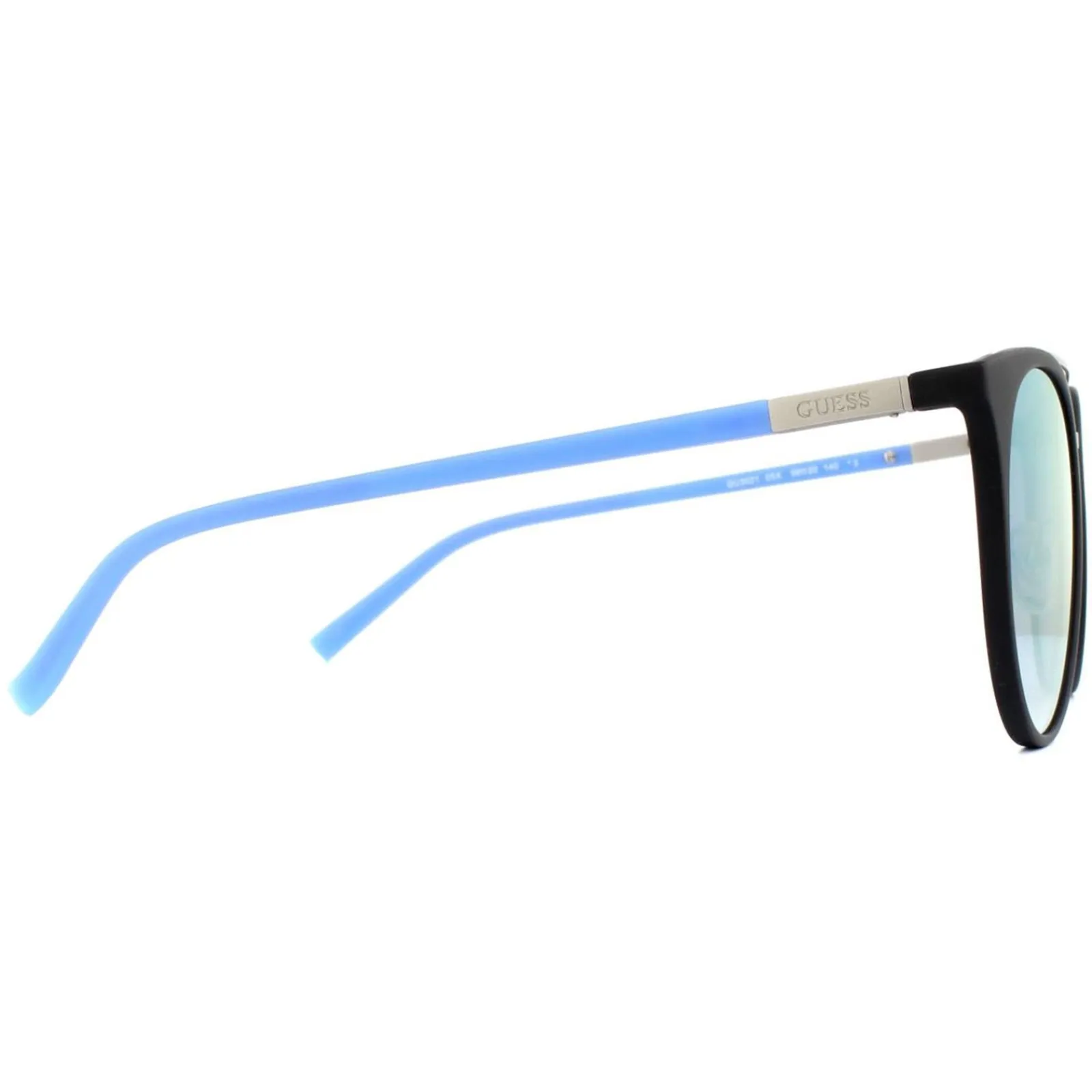 Guess Guess|Round^Sunglasses GU3021 05X Black Blue Blue Mirror