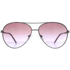 Guess Guess|Aviator^Sunglasses GU7470-S 10Z Shiny Silver With Crystal Stones Violet