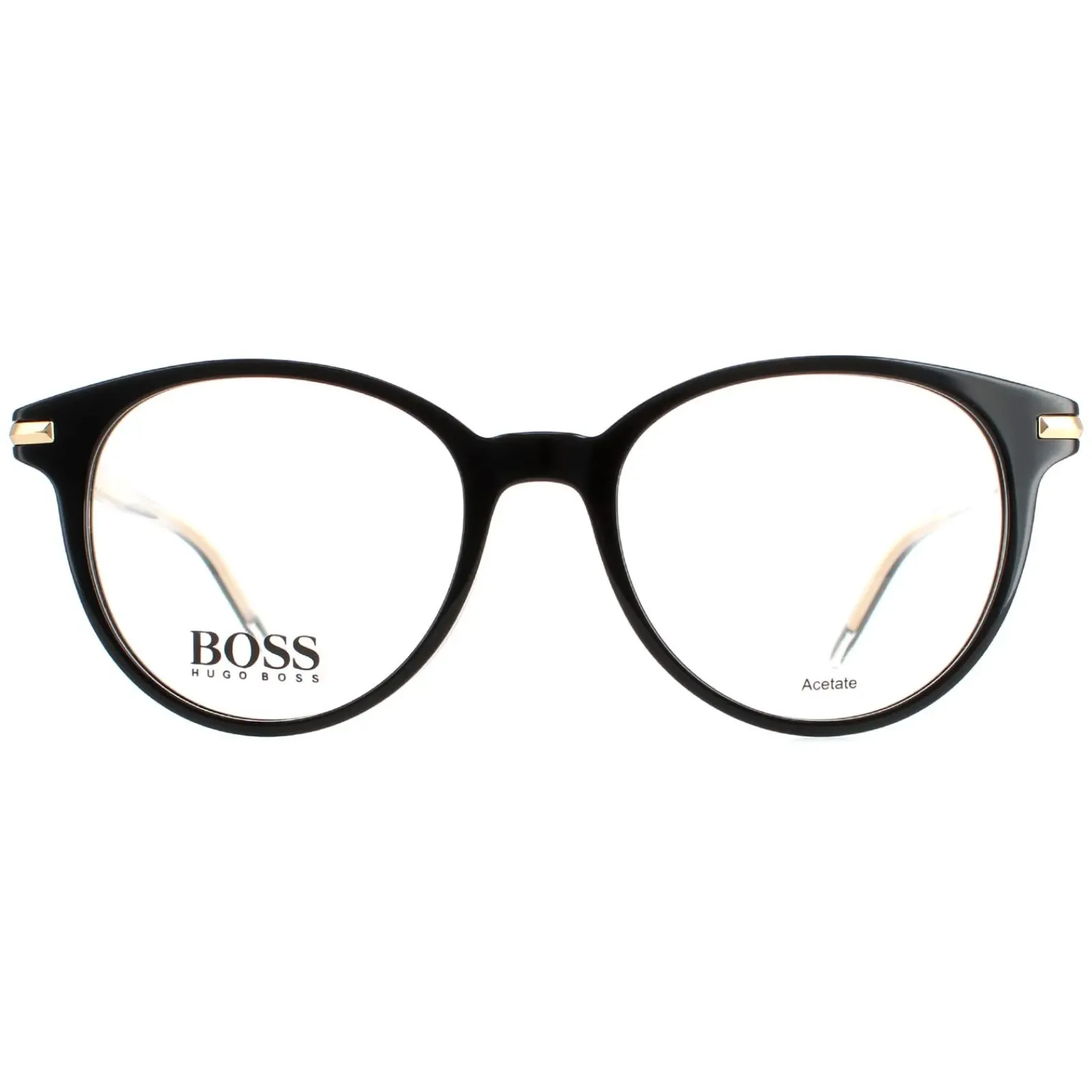 Hugo Boss Round|Round^Glasses Frames BOSS 1270 2M2 Black Gold Men Women