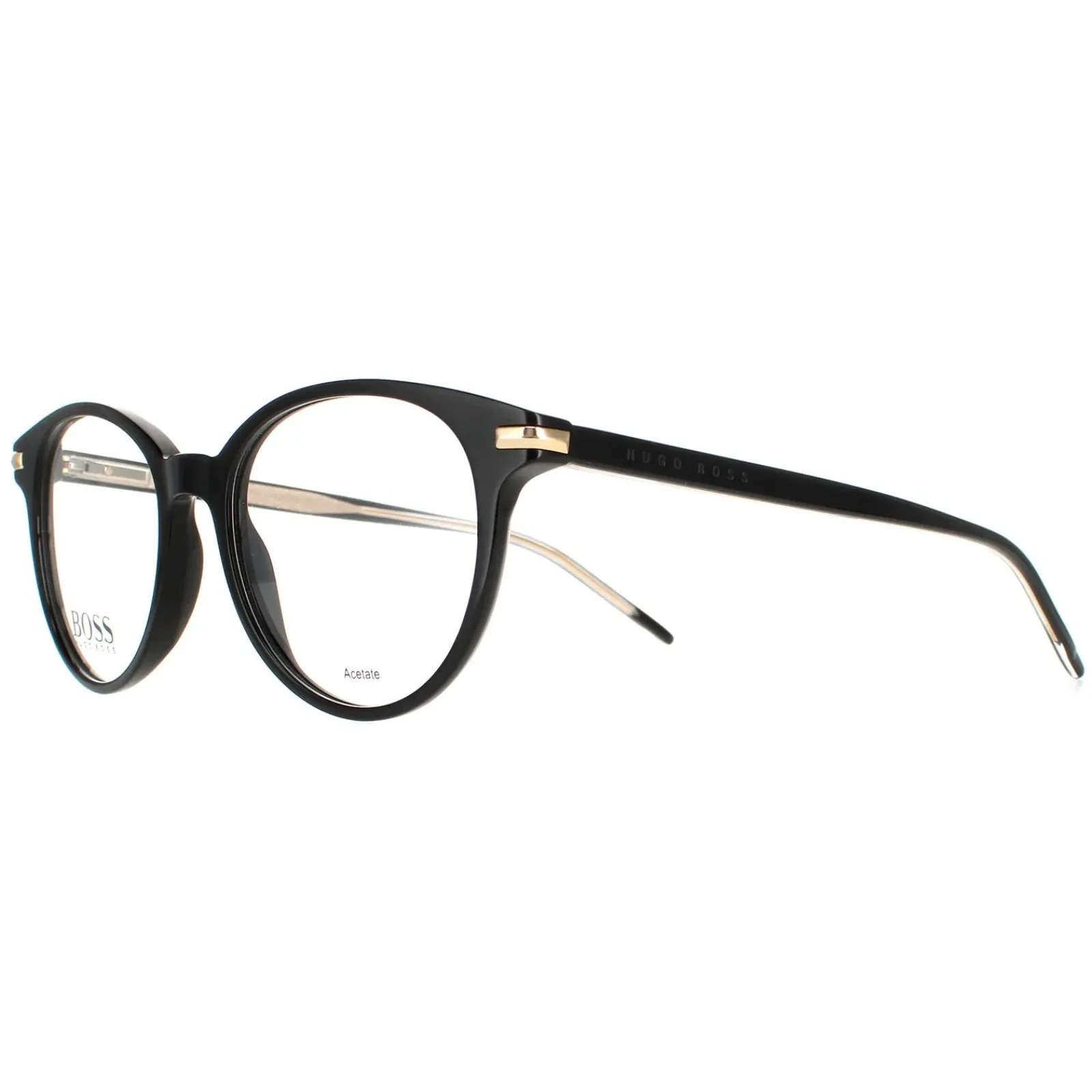 Hugo Boss Round|Round^Glasses Frames BOSS 1270 2M2 Black Gold Men Women