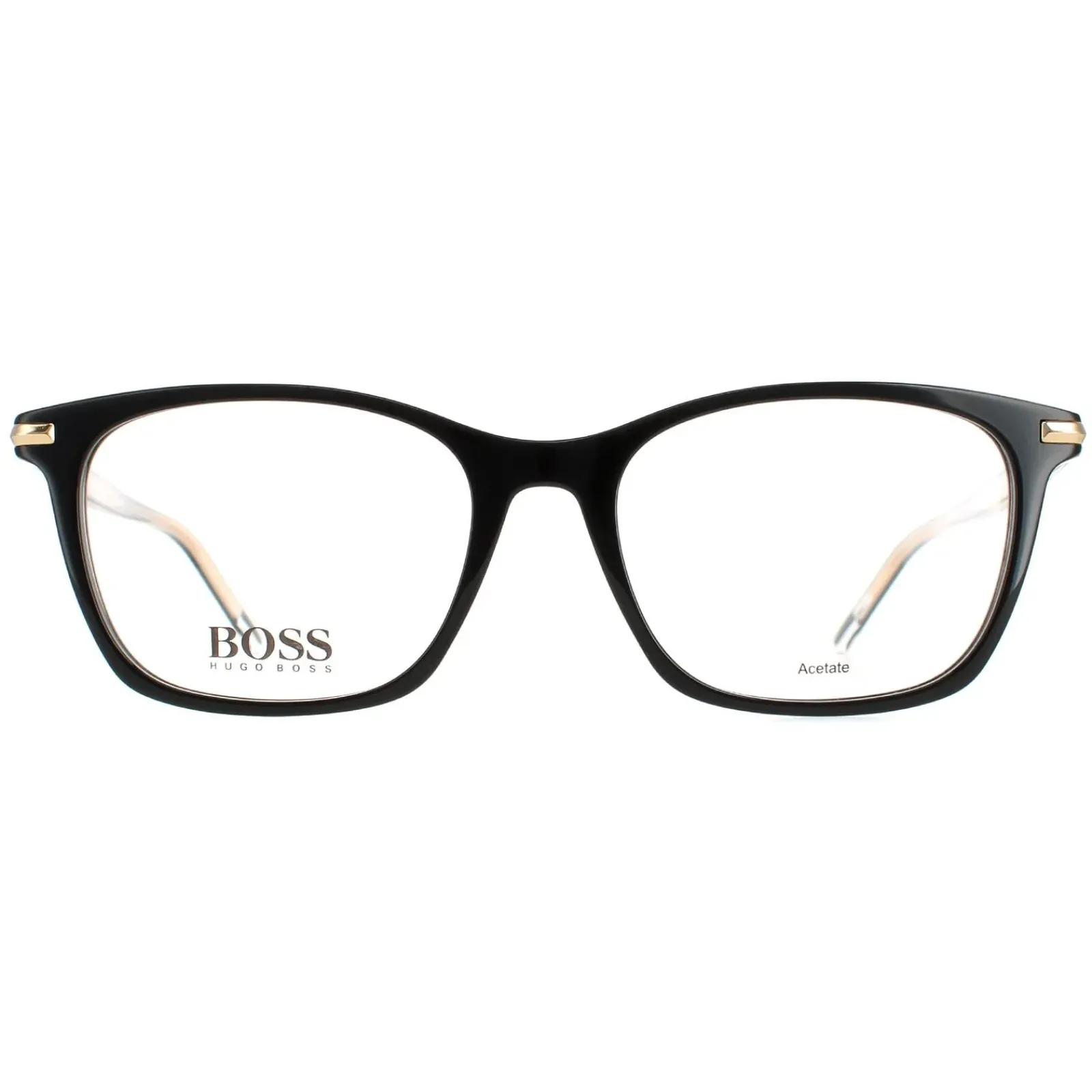 Hugo Boss Square|Square^Glasses Frames BOSS 1269 2M2 Black Gold Men Women