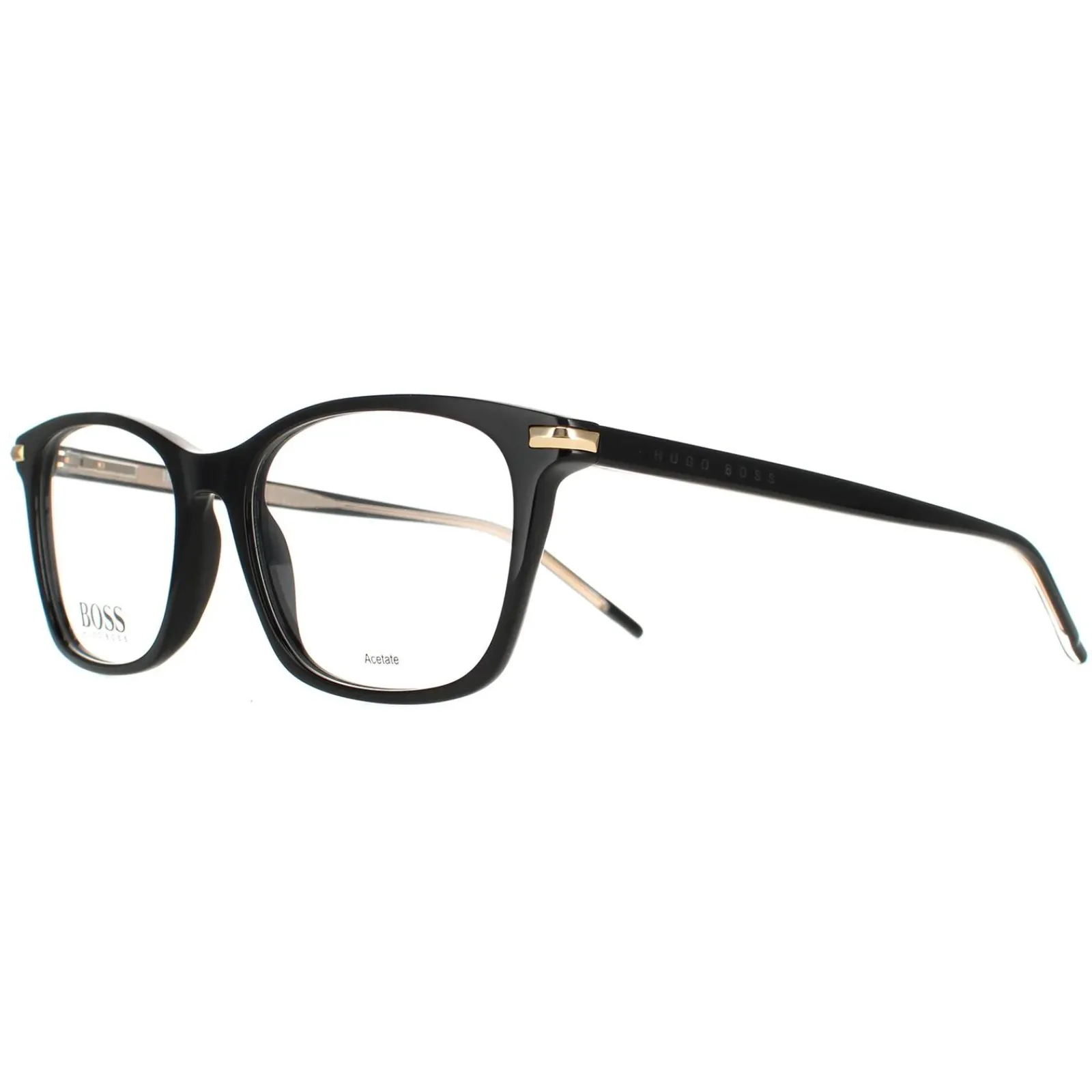 Hugo Boss Square|Square^Glasses Frames BOSS 1269 2M2 Black Gold Men Women