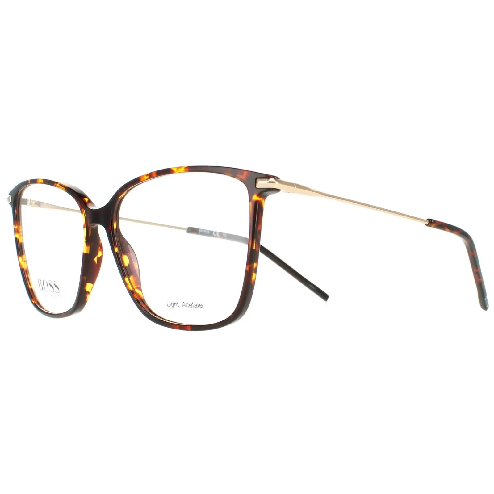 Hugo Boss Square|Hugo Boss^Glasses Frames BOSS 1330 086 Havana Gold Women