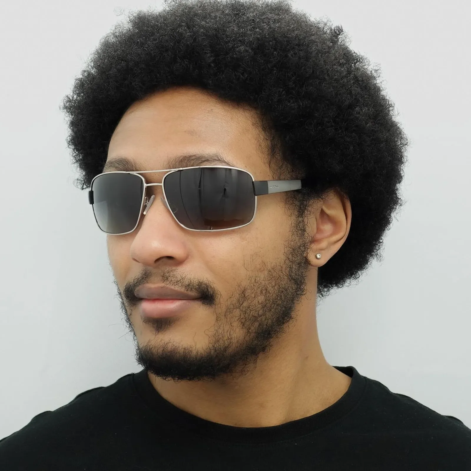 Hugo Boss Polarised|Wrap^Sunglasses 0521 OFR WJ Ruthenium Grey Gradient Polarized