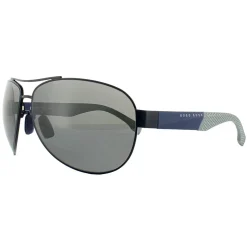 Hugo Boss Polarised^Sunglasses 0915 1XS 6H Blue Grey Silver Mirror Polarized