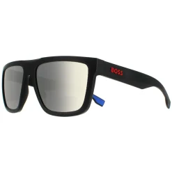 Hugo Boss Square|Hugo Boss^Sunglasses BOSS 1451/S 0VK DC Matte Black Blue Extra White S