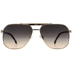 Hugo Boss Aviator|Hugo Boss^Sunglasses BOSS 1743/S 06J C9 Gold Havana Grey Brown Gradien