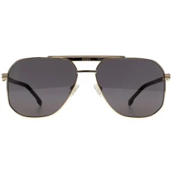 Hugo Boss Aviator|Hugo Boss^Sunglasses BOSS 1743/S RHL 2K Gold Black Grey Anti Reflectiv