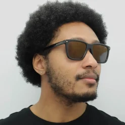 Hugo Boss Square|Hugo Boss^Sunglasses BOSS 1317/S 807 K1 Black Brown Gold Mirrored