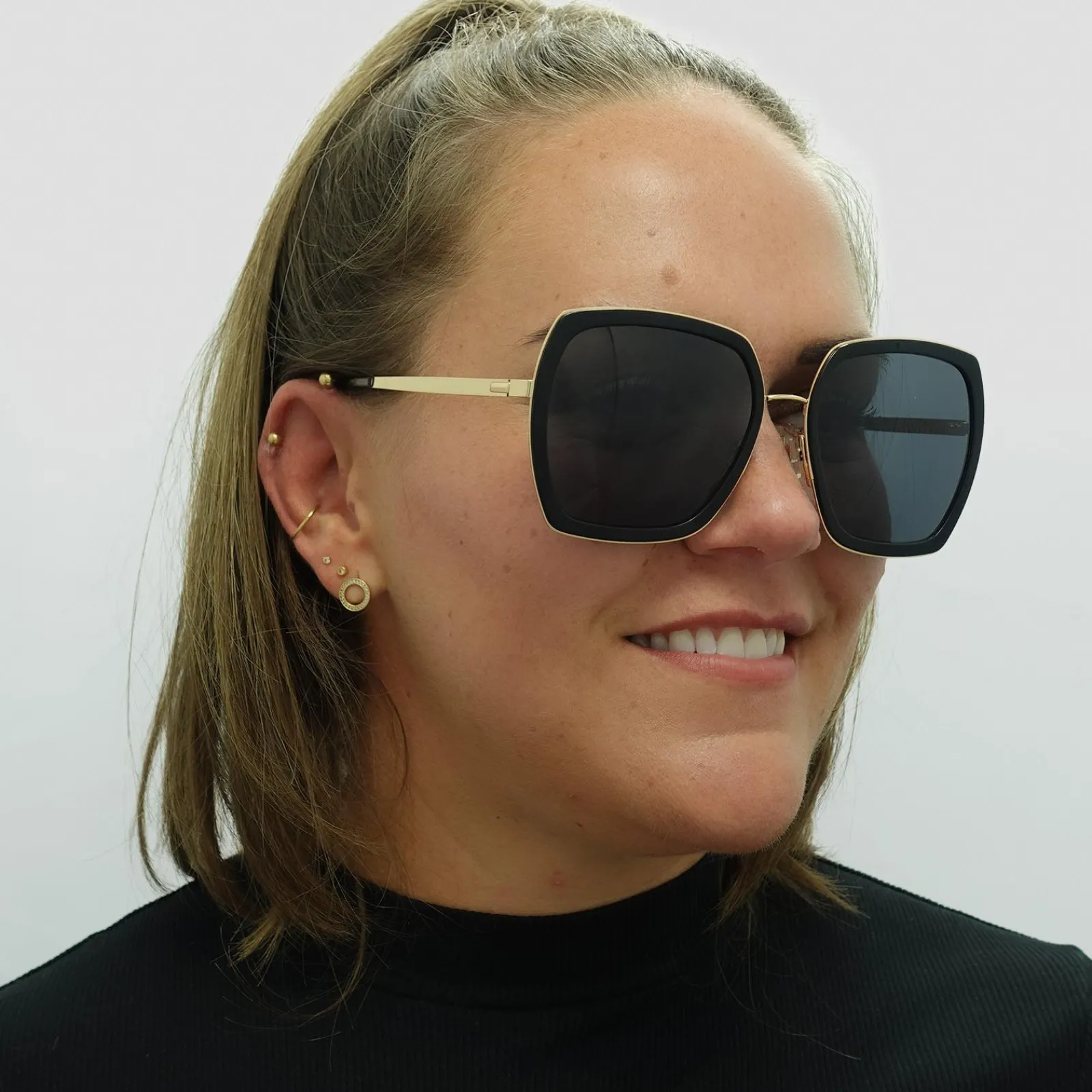 Hugo Boss Square^Sunglasses BOSS 1208/S RHL IR Gold Black Grey