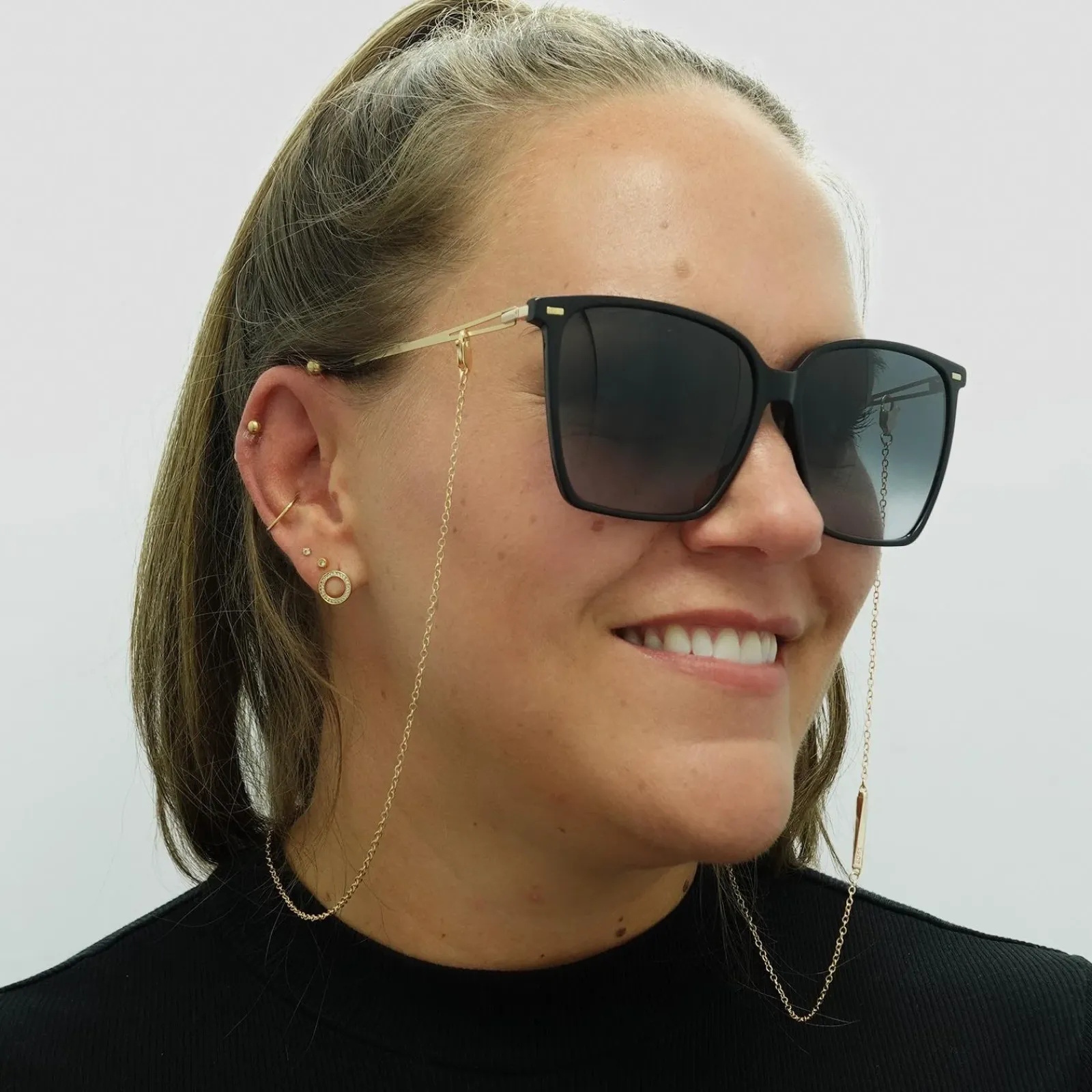 Hugo Boss Square^Sunglasses BOSS 1388/S 807 9O Black Dark Grey Gradient