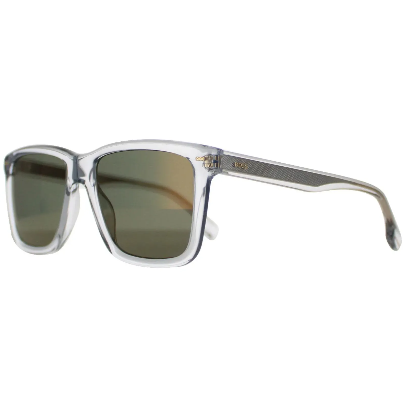 Hugo Boss Square|Hugo Boss^Sunglasses BOSS 1317/S KB7 CW Transparent Grey Green Gold Mi