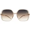 Hugo Boss Square^Sunglasses BOSS 1660/S 84A PR Transparent Beige Gold Grey Br