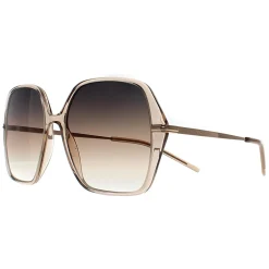 Hugo Boss Square^Sunglasses BOSS 1660/S 84A PR Transparent Beige Gold Grey Br