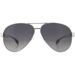 Hugo Boss Polarised|Rectangle^Sunglasses BOSS 1241/S R80 WJ Matte Dark Ruthenium Grey Grad