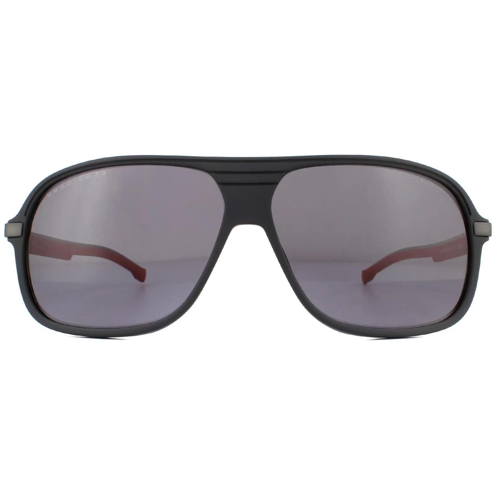 Hugo Boss Polarised^Sunglasses BOSS 1200/S BLX/M9 Matte Black Red Grey Polarized