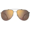 Hugo Boss Aviator|Hugo Boss^Sunglasses BOSS 1326/S 6C5 Ruthenium Brown Gold Mirror